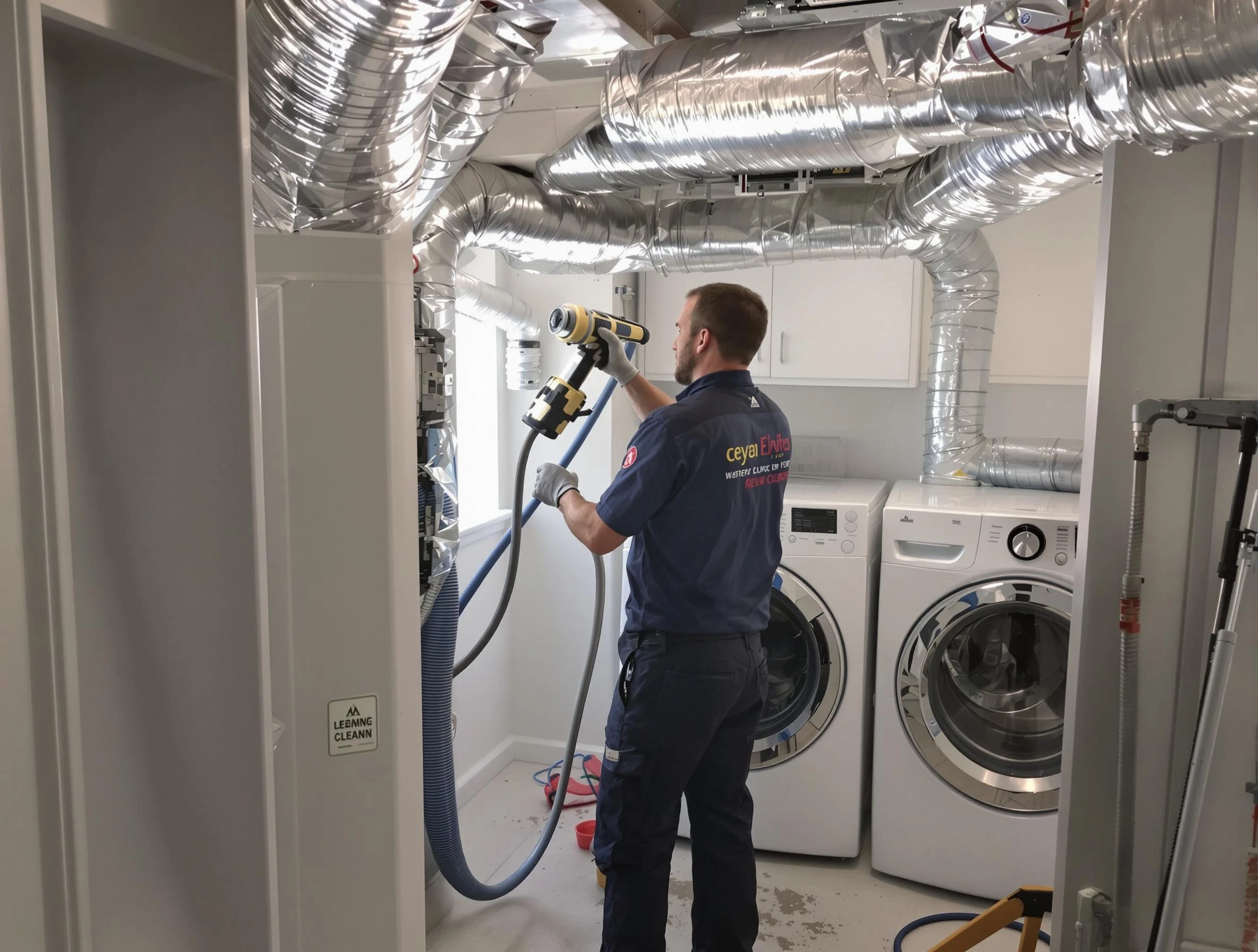 Lexington Dryer Vent Cleaning specialist using advanced equipment for thorough duct cleaning in Lexington