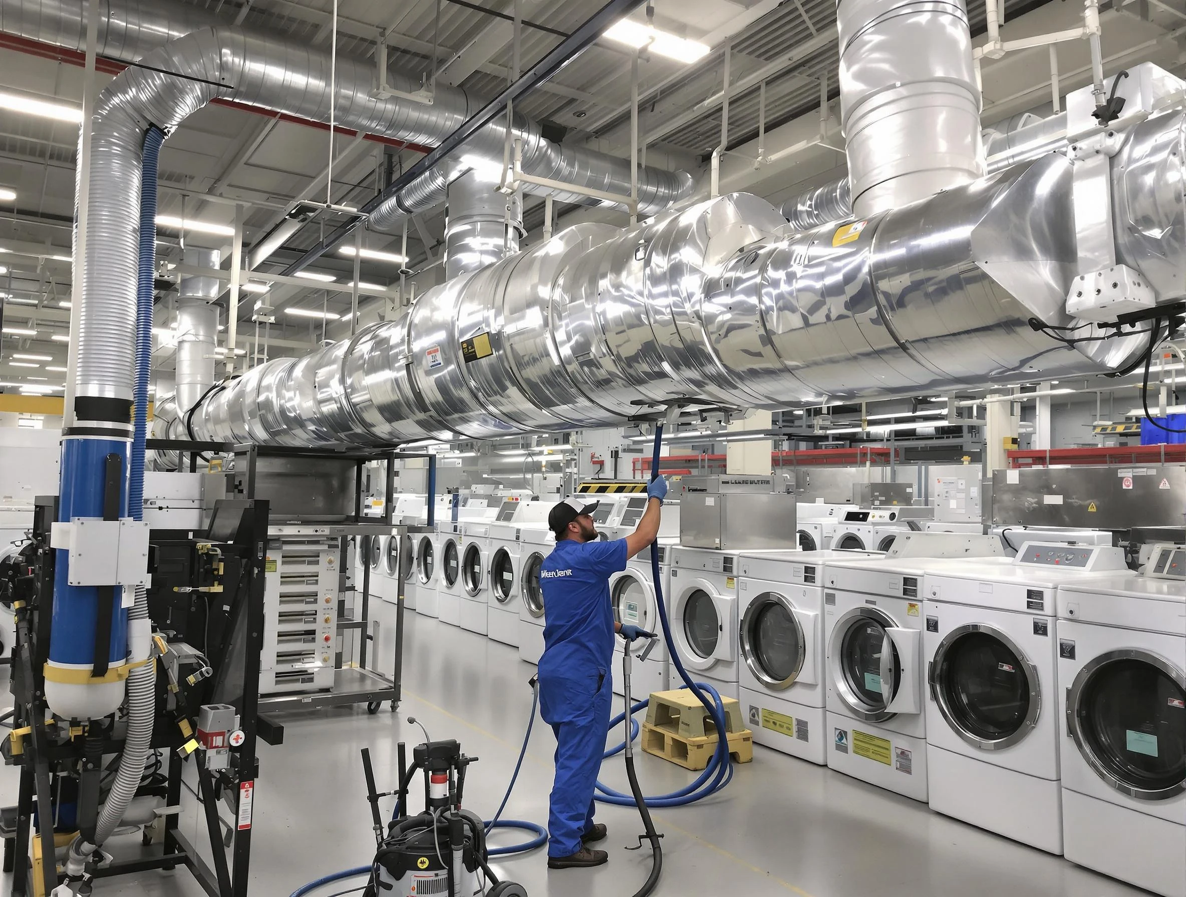 Lexington Dryer Vent Cleaning team performing heavy-duty industrial dryer vent cleaning in Lexington